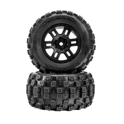 PRO1030110 Badlands Front/Rear Tires MTD 12mm Black Split Six (2): ARRMA MINI KRATON