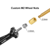 SCX30-25BKFR INJORA +3mm Planet Axles with Brass Steering Knuckles for 1/30 SCX30 - Black