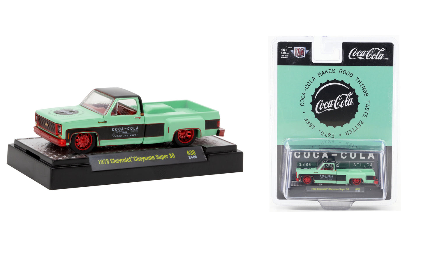 M2Machines 52500-A38 1:64th Scale Coca-Cola 1973 Chevrolet Cheyenne Super 30 CHASE!