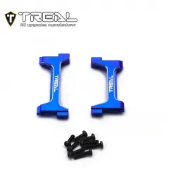 X003KIWZ99 TREAL Aluminum 7075 Front and Rear Bumper Mounts Set (F&R) for 1/18 TRX4M-Blue