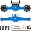 MEUS Racing Isokinetic 3-Section CVD Front and Rear Axles Maximum Steering Angle 52° Wider +5MM for TRX4M Upgrade 1/18 RC Crawler Car (Anodized Blue)