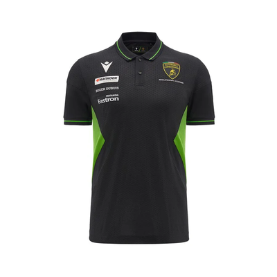 58589407 Automobile Lamborghini Squadra Corse Men's Team Polo Shirt - Black