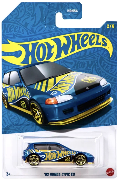 HWHDH54 Hot Wheels Pearl & Chrome '92 Honda Civic EG