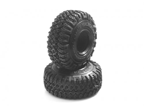 BRTR1-20BKD 1.0" MAXGRAPPLER Scale RC Tire GEKKO Black 51.5x19mm Open Cell Foams (2)