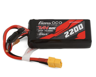 GEA222S60X6GT Gens Ace 2S G-Tech Smart LiPo Battery 60C (7.4V/2200mAh) w/XT-60 Connector