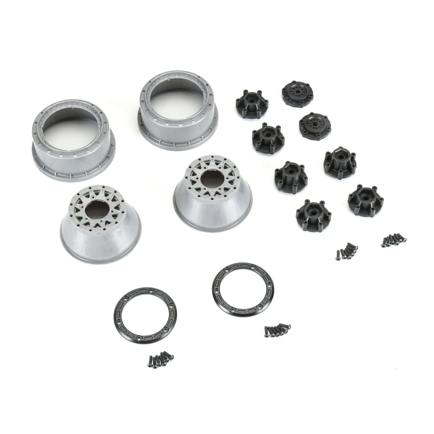 PRO281106 Limited Edition Raid Bead-Loc F/R 2.2"/3.0" 12 & 14mm SC Wheels (2) Black/Grey