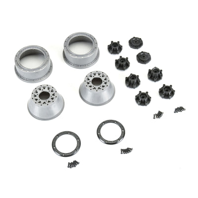 PRO281106 Limited Edition Raid Bead-Loc F/R 2.2"/3.0" 12 & 14mm SC Wheels (2) Black/Grey