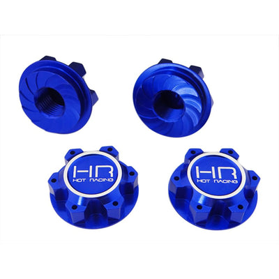HRXMX10N06 Aluminum Serrated 25mm Hex Wheel Nuts 4 X-Maxx