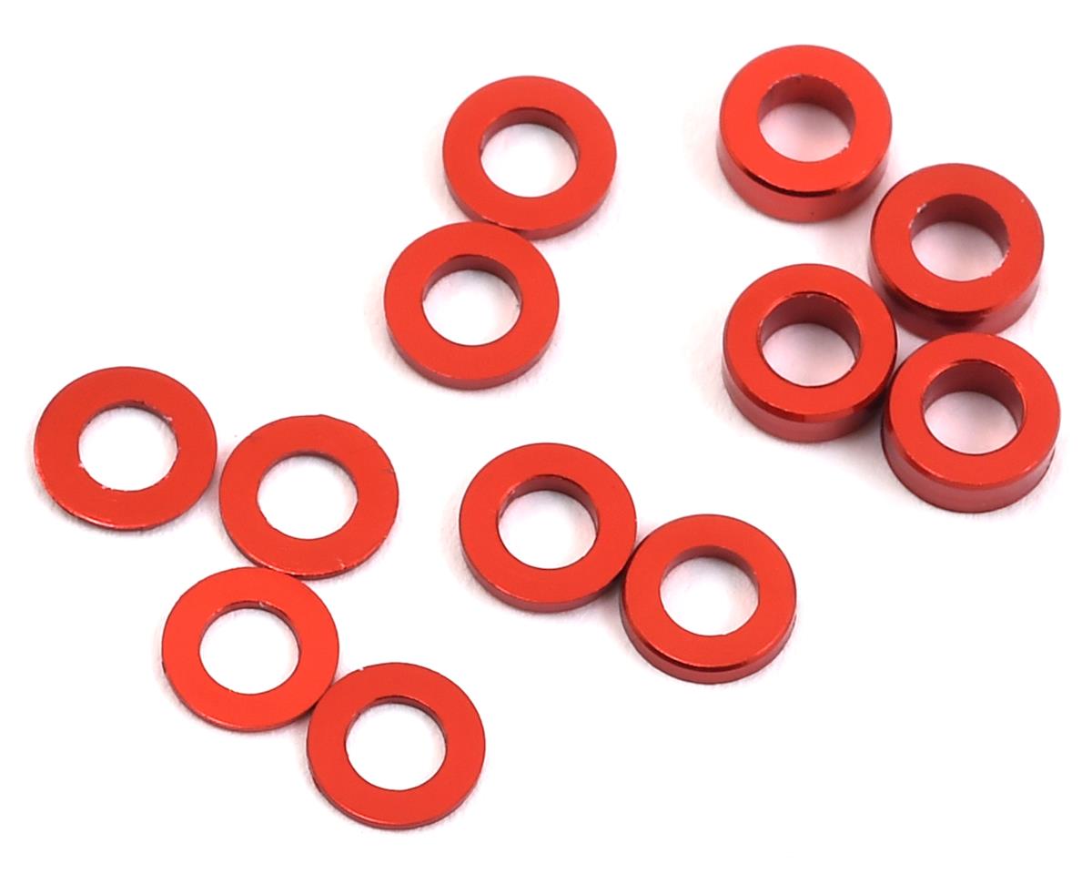 PTK-8373 Aluminum Ball Stud Washer Set (Purple) (12) (0.5mm, 1.0mm & 2.0mm)