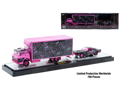 M2Machinves 56000-TW38 1:64th Scale Auto Hauler Cherry Coke (Pink) Chase