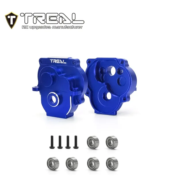 X003LAX16R TREAL Aluminum 7075 Differential Gearbox Housings for 1/18 TRX4M RC Upgrade-Blue