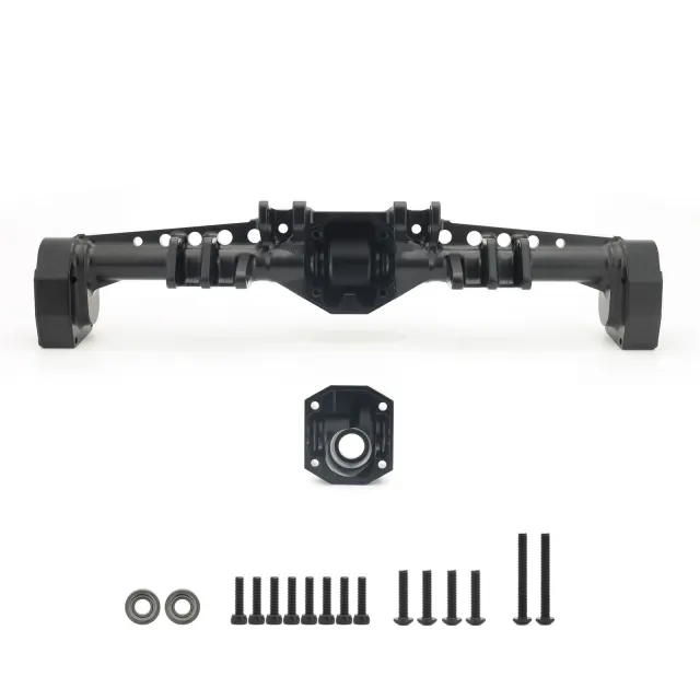TLHTCAPRA-03 Treal Capra Rear Axle Housing CNC Solid Billet Aluminum 7075 One-Piece Design-Black