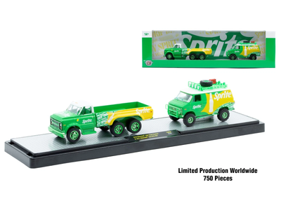 M2Machines 56000-TW38 1:64th scale Auto Haulers Sprite Tandem Truck Pack Chase!