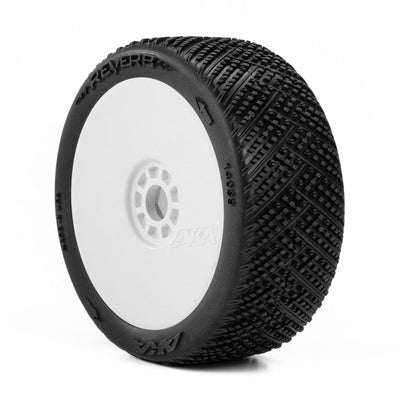 AKA14039XRW AKA PRODUCTS, INC. 1/8 Reverb Soft Long Wear Front/Rear Off-Road Buggy Tires MTD 17mm, White (2)