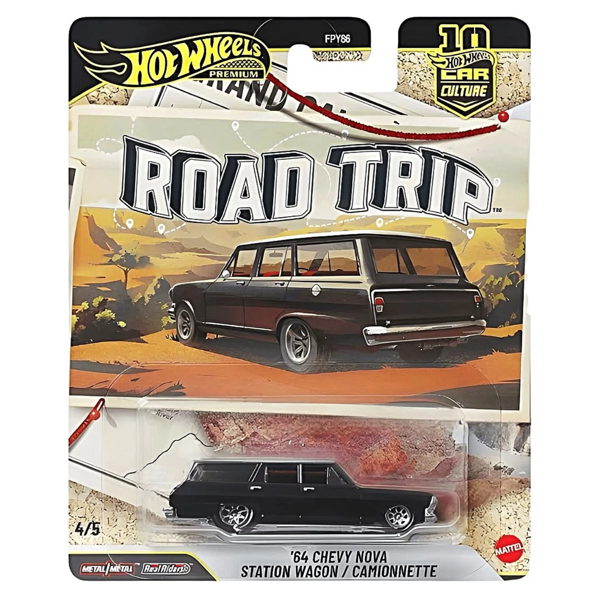 HWJKF39 HotWheels Premium Car Culture 64 Chevy Nova