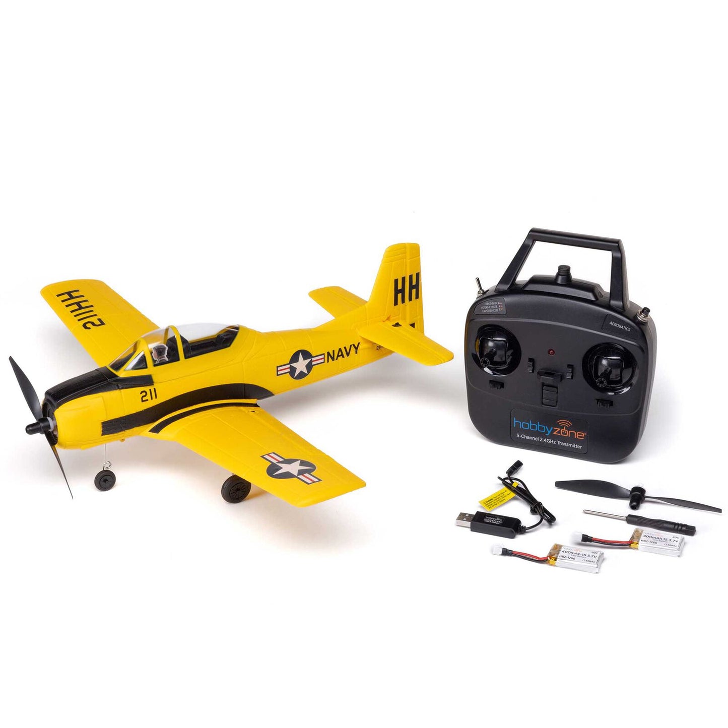 HBZ-1228 T-28 Trojan 450mm RTF with SAFE (2 Flight Batteries Included)