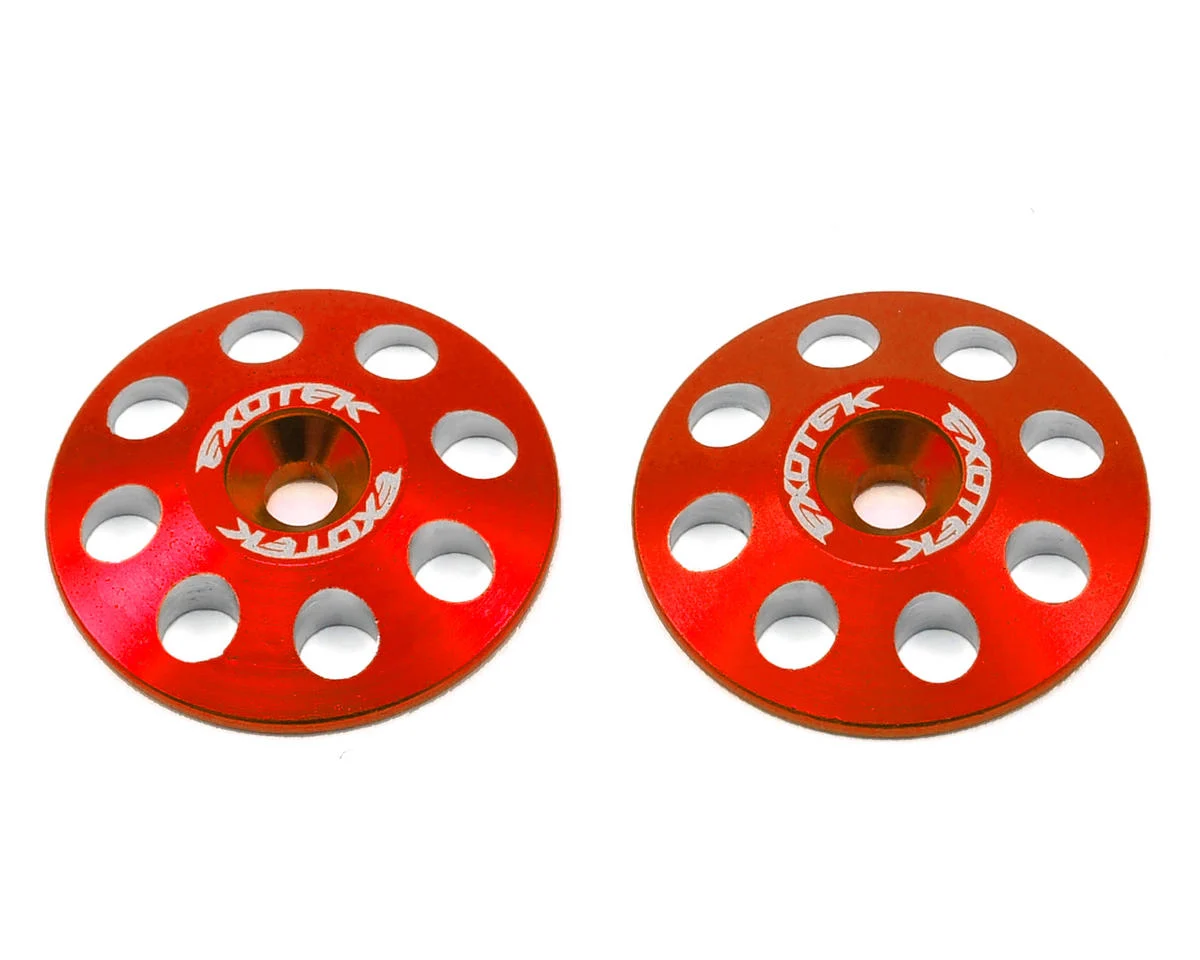 EXO1665RED Exotek 22mm 1/8 XL Aluminum Wing Buttons (2) (Red)