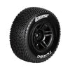 L-T3147SB Louise R/C - SC-Turbo 1/10 Short Course Tires, Soft, 12, 14 & 17mm Removable Hex on Black Rim (2)
