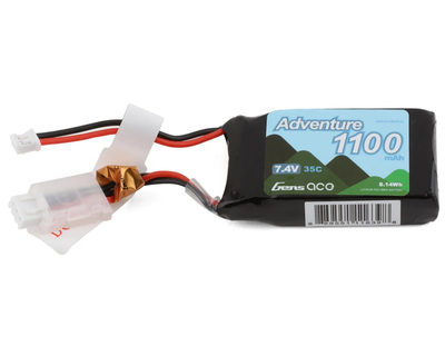 GEA3511002SJS Gens Ace 2S LiPo Battery 35C (7.4V/1100mAh) (Axial SCX24) w/JST-PHR