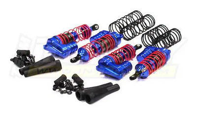 INTT8537BLUE Billet Machined XLS Piggyback Shock Set (4) 1/10 4X4