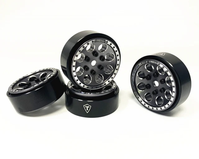 X002P92OBX Treal 1.0 Beadlock Wheels(4P-Set) for Axial SCX24 1/24 Crawler Aluminum CNC Machined 11.2g (Gray)