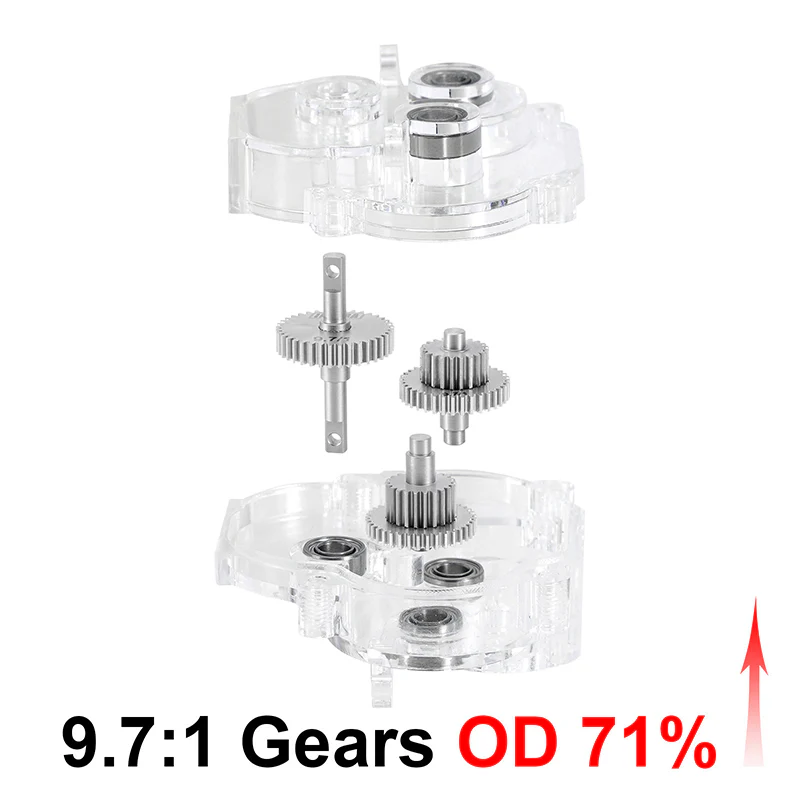 INJ4M-109OD INJORA Complete Transmission with Acrylic Housing for 1/18 TRX4M
