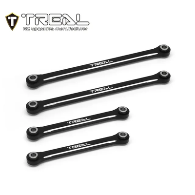 X003LASCON TREAL TRX4M Upper Links Set (4pcs) Aluminum 7075 Upper Chassis 4-Links Upgrades 1/18 Scale-Black