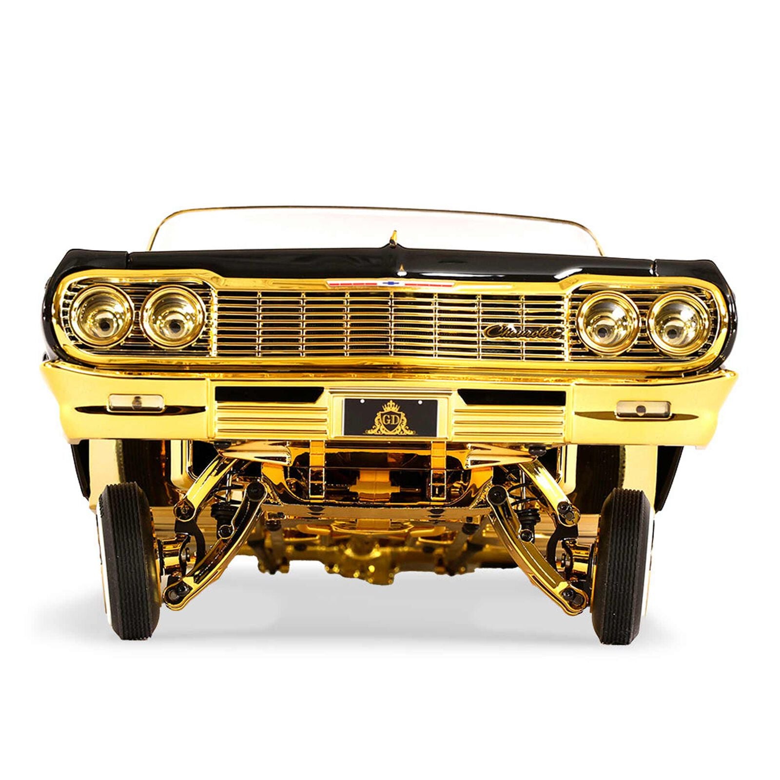 ローライダー　プラーク　24k ゴールド　インパラ　キャデラック RER25840 RedCat 1964 Chevrolet Impala Gold Digger Special Edition