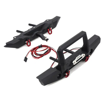 INTC30280 Realistic Front & Rear Alloy Bumper w/LED Off-Road Crawler