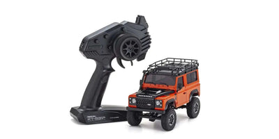 KYO32531MO Mini-Z 4x4 Crawler Land Rover Defender 90 Adventure RTR, Phoenix Orange/Santorini Black