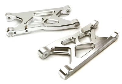 INTC28863SILVER Billet Machined Rear Suspension Arms 1/10 4X4