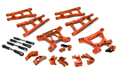 INTC28738RED Billet Machined Alloy Suspension Kit 1/10 4X4
