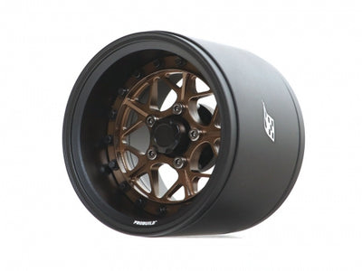 BRPB022MBKBZ-EW ProBuild™ 1.9" Extra Wide LGB Adjustable Offset Aluminum Beadlock Wheels (2) Matte Black/Bronze
