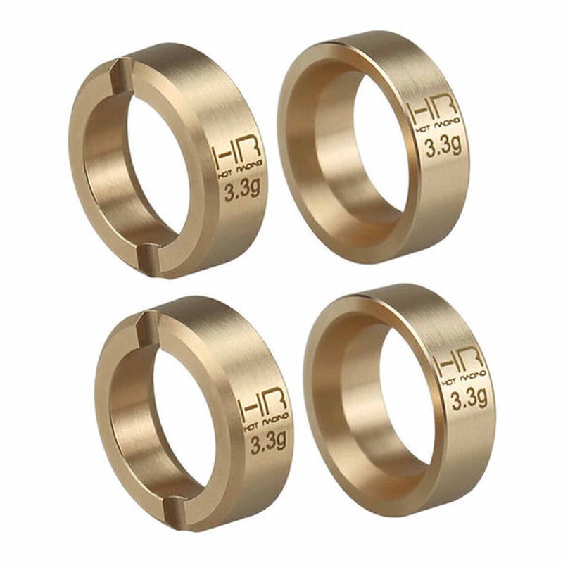 HRSXTY155H Brass 3.3g Wheel Weights, 1/30 Axial SCX30