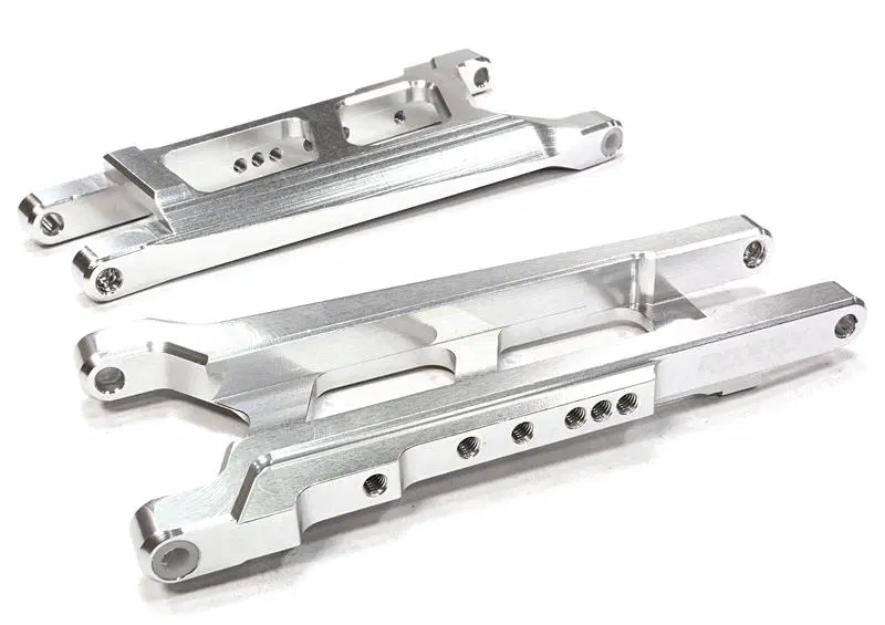 INTC26312Silver Billet Machined T3 Lower Suspension Arm For 1/10 Stampede 4x4 & Slash 4x4