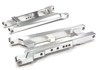 INTC26312Silver Billet Machined T3 Lower Suspension Arm For 1/10 Stampede 4x4 & Slash 4x4