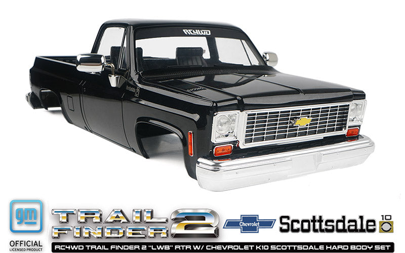 Z-RTR0067 RC4WD Trail Finder 2 "LWB" RTR W/ Chevrolet K10 Scottsdale Hard Body Set (Black)