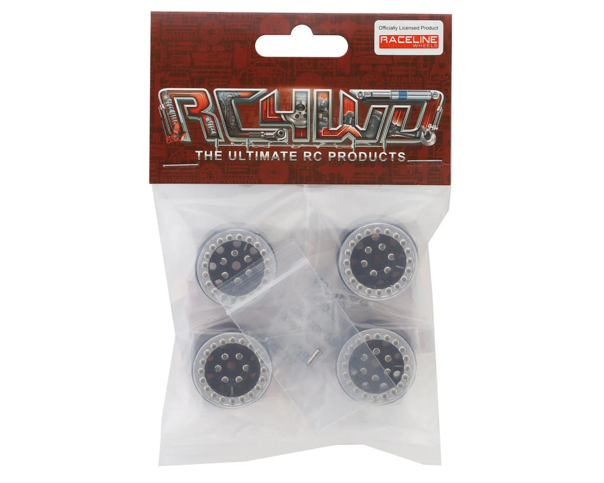 RC4WD Z-W0062 RC4WD Raceline 1.0 Monster Beadlock Wheels V2 (Silver/Black) (4)