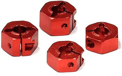 INTT8677RED Billet Machined Hex Wheel Hubs 1/10 2WD