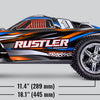 37354-4 Rustler BL-2S 1/10 Scale 2WD Brushless Stadium With Clipless Body