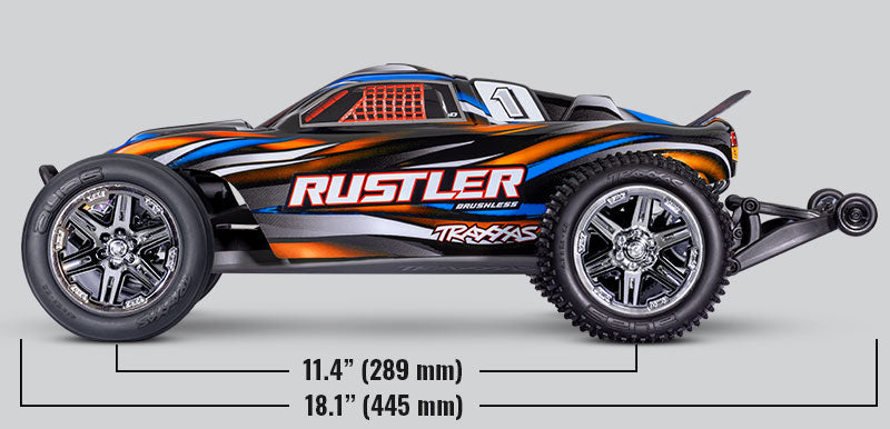 37354-4 Rustler BL-2S 1/10 Scale 2WD Brushless Stadium With Clipless Body