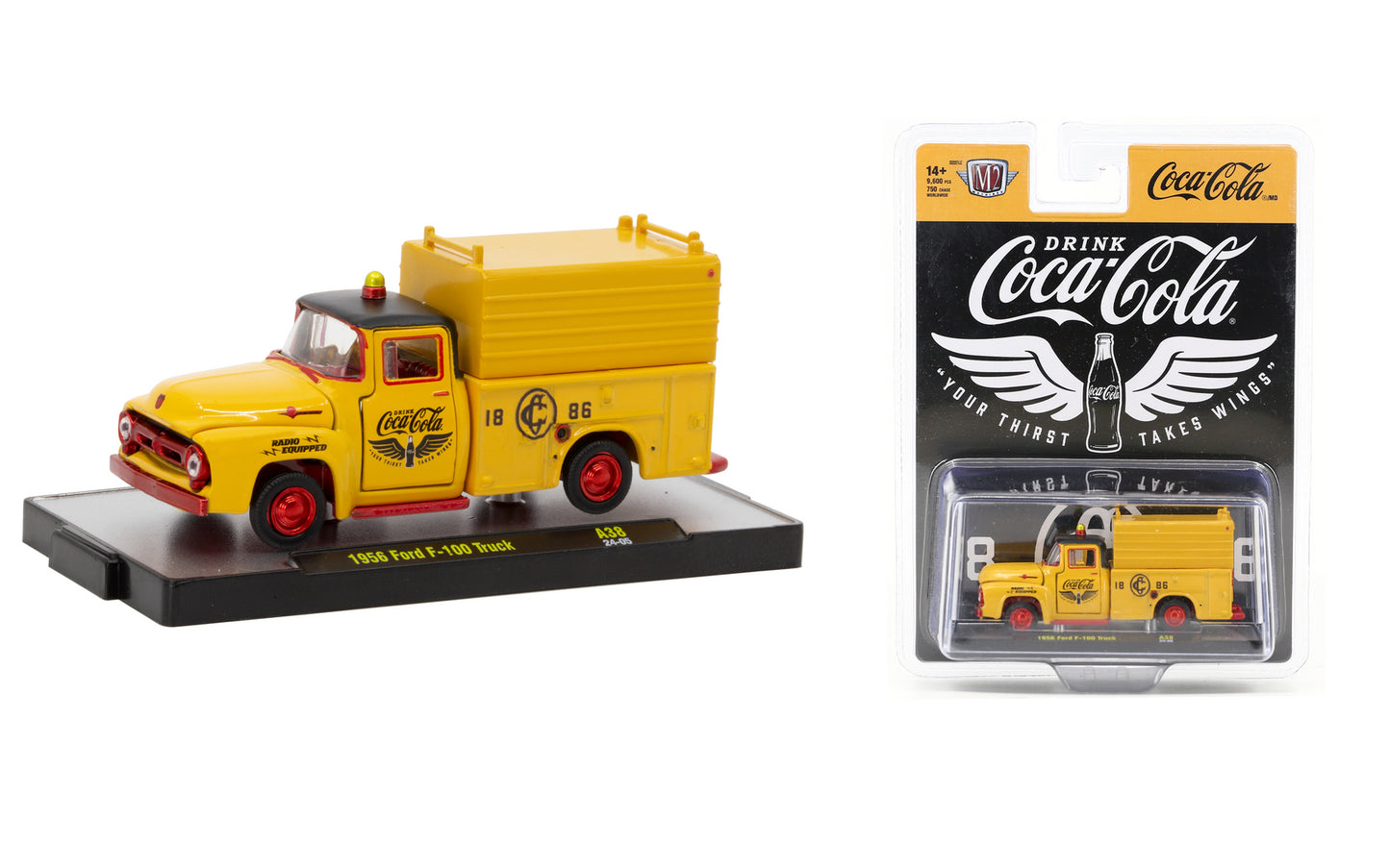 M2Machines 52500-A38 1:64th Scale Coca-Cola1956 ford F-100 Truck - CHASE!