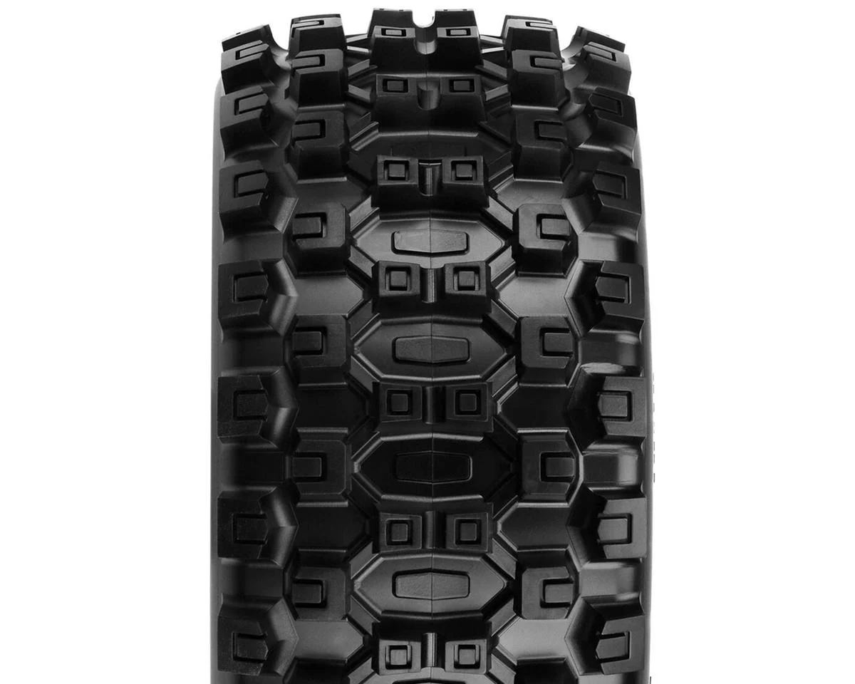 PRO1013113 X-Maxx Badlands MX43 Pro-Loc Pre-Mounted All Terrain Tires (MX43) w/Impulse Pro-Loc Wheels (Black) (2)
