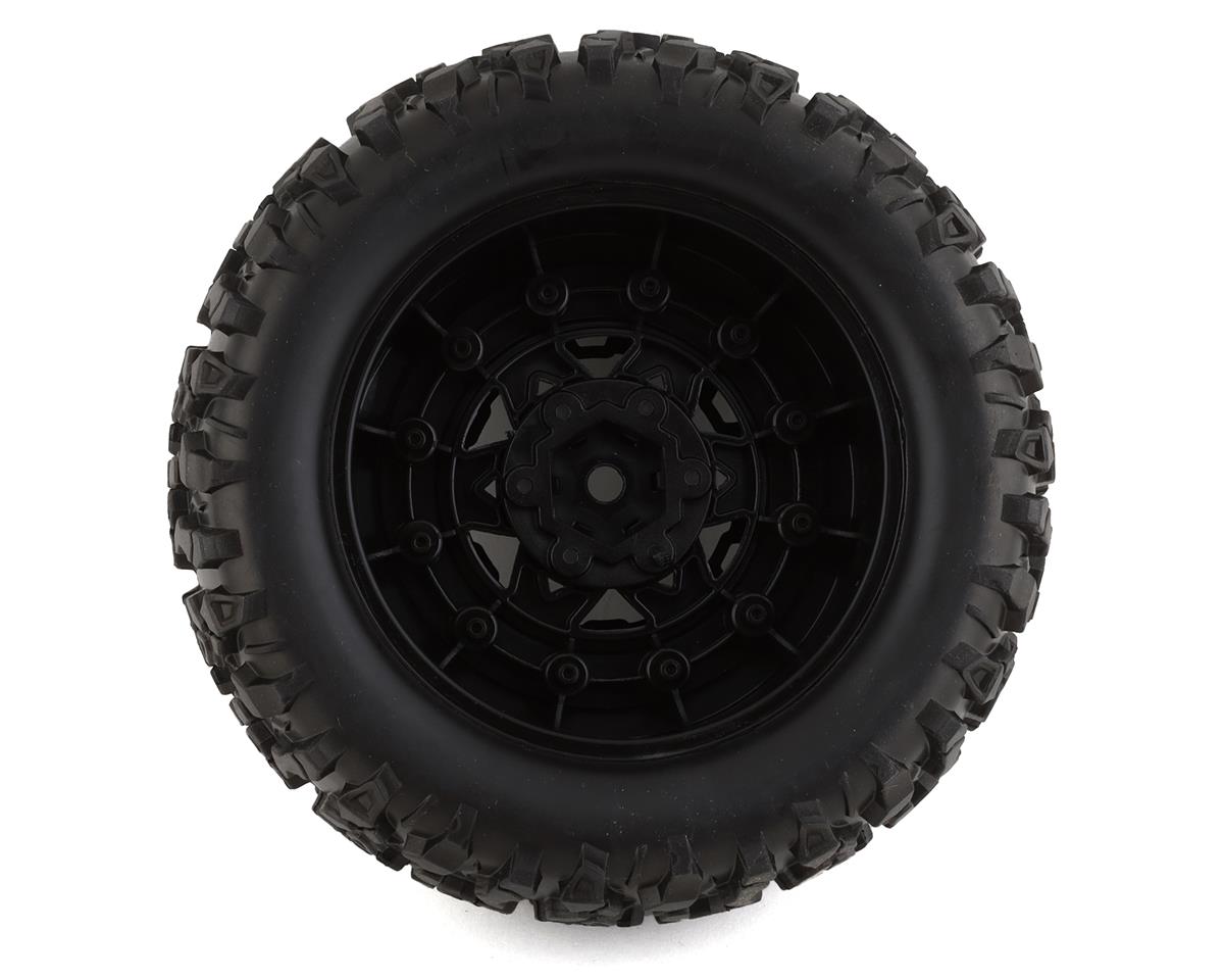 JCO4011-3095 Pre-Mounted Landmines Tires w/Tremor Wheels (Black) (2) (Yellow) w/12mm Hex