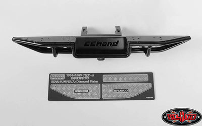VVV-C0512 Ranch Rear Step Bumper for Traxxas TRX-4 '79 Bronco Ranger XLT (Black)