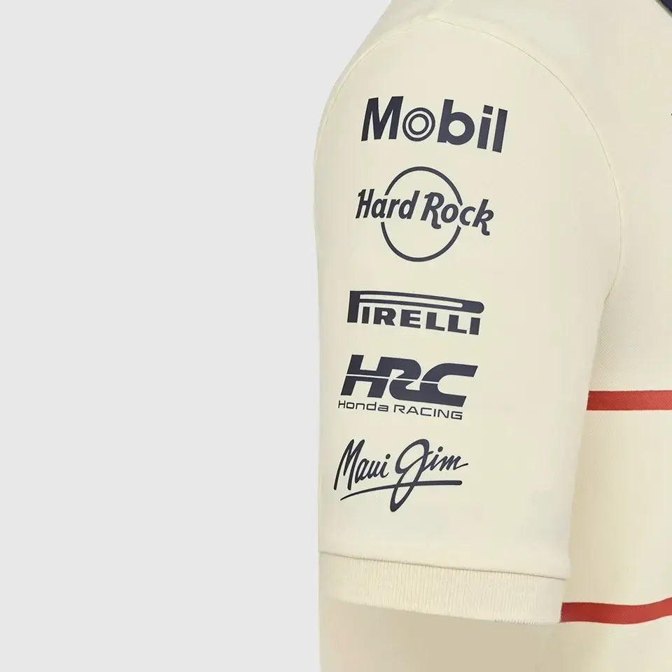 TU11395 Red Bull Racing F1 Heritage Team Polo Shirt-Egret