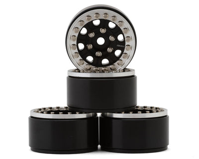 RC4WD Z-W0062 RC4WD Raceline 1.0 Monster Beadlock Wheels V2 (Silver/Black) (4)