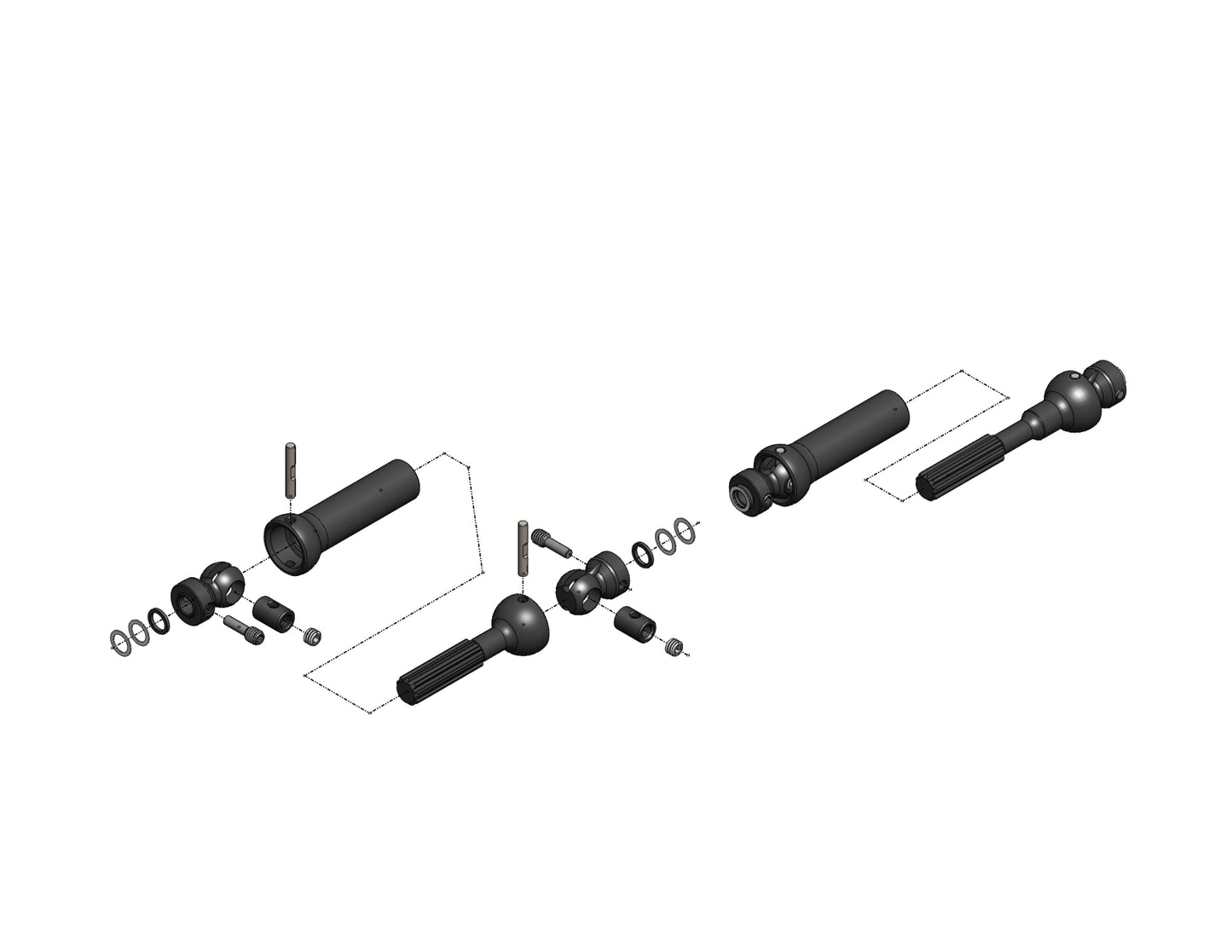 MIP23150 Axial SCX10 Pro - X-Duty Center Drive Kit