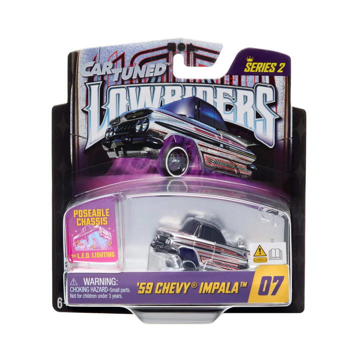 CarTuned 597346-XX1 1:64 Lowriders SHOW GLOW Series 2 Assortment of 8 Styles 2026 – LED Light Up Chassis