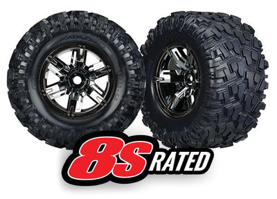 7772A  Tires & wheels black chrome wheels